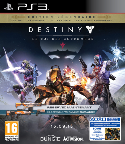 Pochette Destiny : Le Roi des corrompus version PlayStation 3