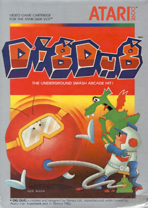 Pochette Dig Dug version Atari 2600