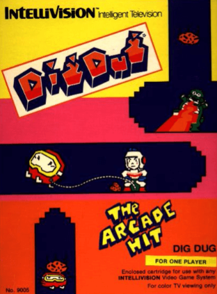 Pochette Dig Dug version Intellivision