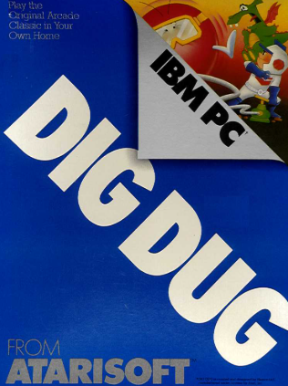 Pochette Dig Dug version PC MS-DOS