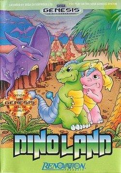 Pochette Dino Land version Megadrive