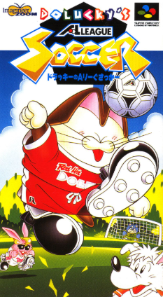 Pochette Dolucky no A League Soccer version Super Nintendo