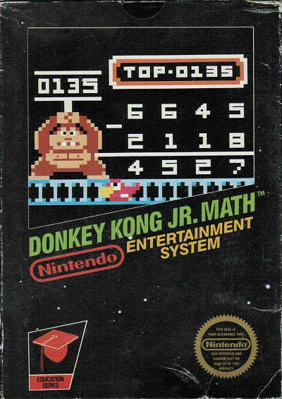 Pochette Donkey Kong Jr. Math version NES