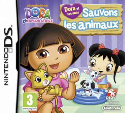 Pochette Dora et ses Amis : sauvons les animaux version DS