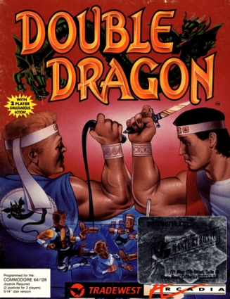 Pochette Double Dragon version Commodore 64