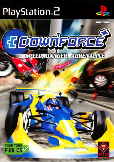 Pochette Downforce version PlayStation 2