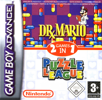 Pochette Dr. Mario et Puzzle League version GameBoy Advance