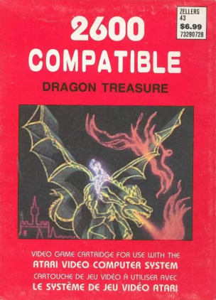 Pochette Dragon Treasure version Atari 2600