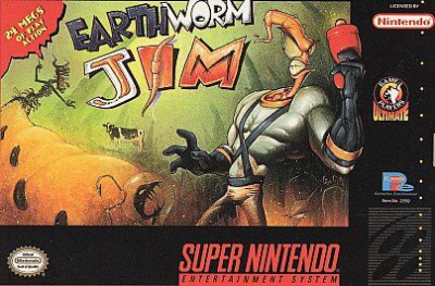 Pochette Earthworm Jim version Super Nintendo