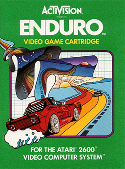 Pochette Enduro version Atari 2600