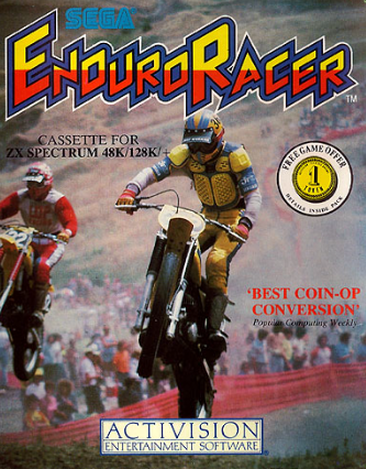 Pochette Enduro Racer version ZX Spectrum