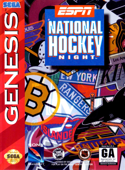 Pochette ESPN National Hockey Night version Megadrive