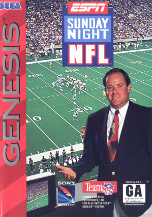Pochette ESPN Sunday Night NFL version Megadrive