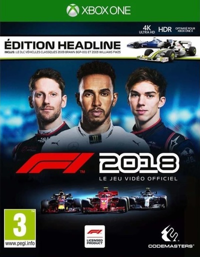Pochette F1 2018 version Xbox One