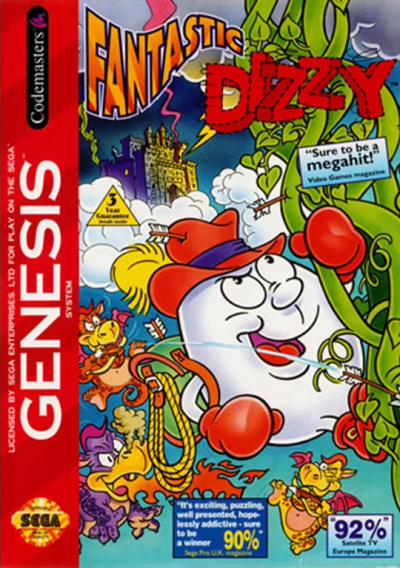 Pochette Fantastic Dizzy version Megadrive