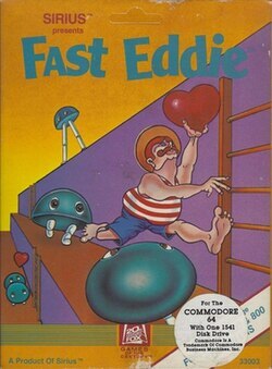 Pochette Fast Eddie version Commodore 64