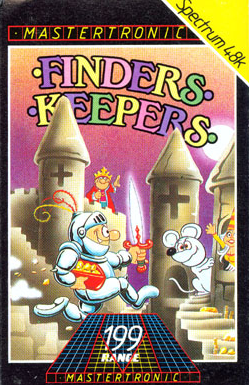 Pochette Finders Keepers version ZX Spectrum