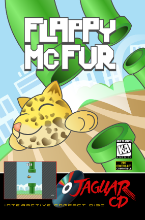 Pochette Flappy Mcfur version Jaguar