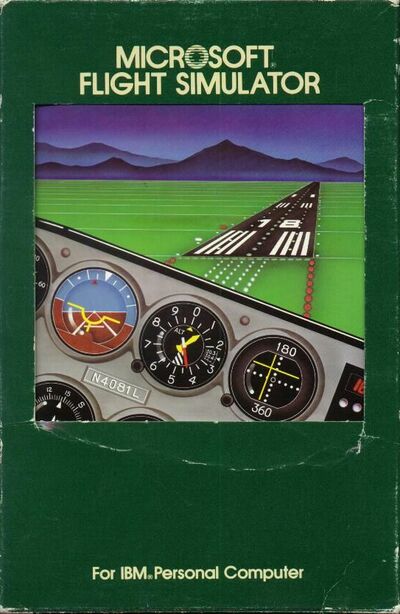 Pochette Microsoft Flight Simulator version PC MS-DOS