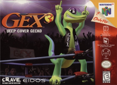 Pochette Gex contre Dr. Rez version Nintendo 64