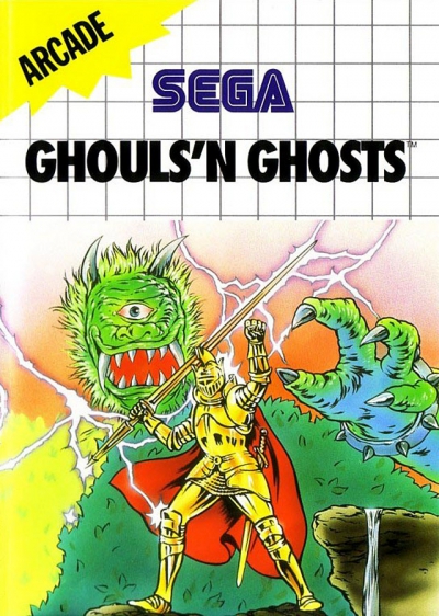 Pochette Ghouls'N Ghosts version Master System