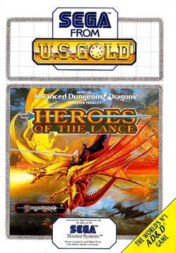 Pochette Heroes of the Lance version Master System