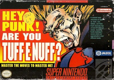 Pochette Hey Punk! Are you Tuff E Nuff? Master the moves to master me! version Super Nintendo