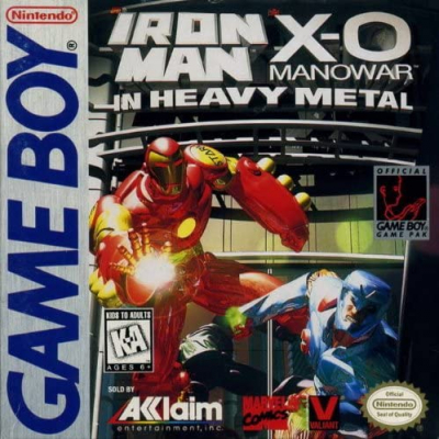 Pochette Iron Man / X-O Manowar in Heavy Metal version GameBoy/Color