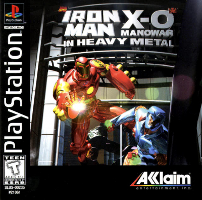 Pochette Iron Man / X-O Manowar in Heavy Metal version PlayStation
