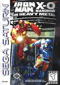 Pochette Iron Man / X-O Manowar in Heavy Metal version Saturn