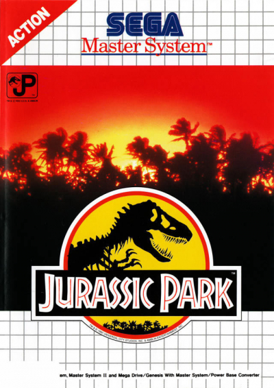 Pochette Jurassic Park version Master System