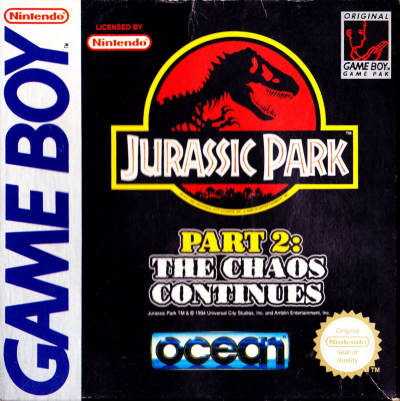 Pochette Jurassic Park part 2 : The Chaos Continues version GameBoy/Color