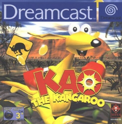 Pochette Kao le kangourou version Dreamcast