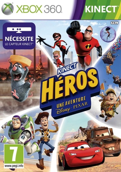 Pochette Kinect Héros : Une Aventure Disney-Pixar version Xbox 360