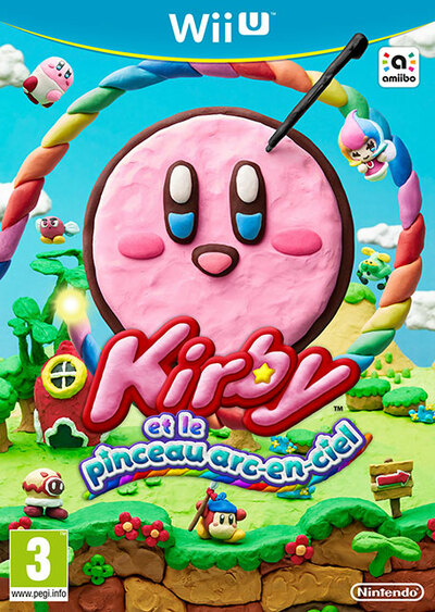 Pochette Kirby et le pinceau arc-en-ciel version Wii U