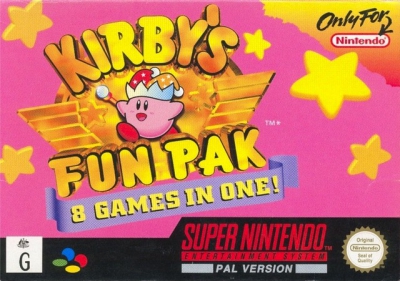 Pochette Kirby's Fun Pak version Super Nintendo