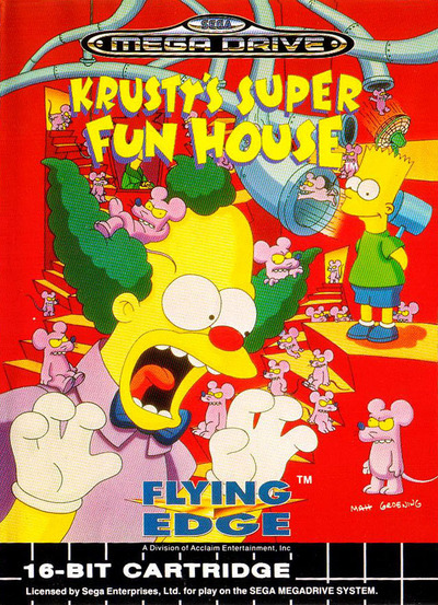 Pochette Krusty's Super Fun House version Megadrive
