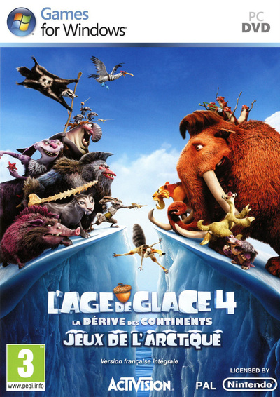Pochette L'Age de glace 4 : La dérive des continents - Jeux de l'Arctique ! version PC Windows