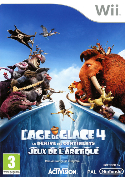 Pochette L'Age de glace 4 : La dérive des continents - Jeux de l'Arctique ! version Wii
