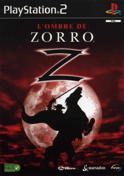 Pochette L'Ombre de Zorro version PlayStation 2