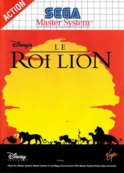 Pochette Le Roi Lion version Master System