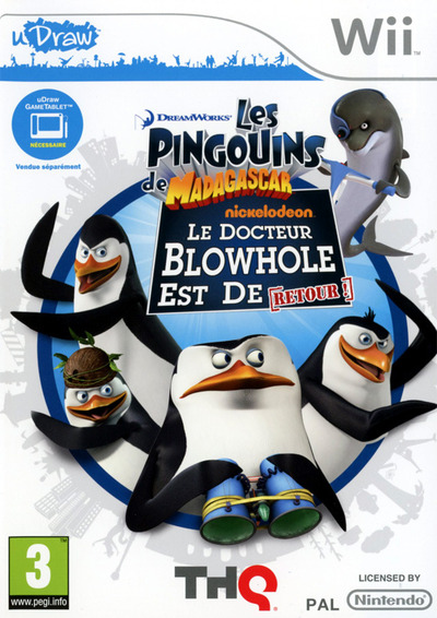 Pochette Les Pingouins de Madagascar : Le Docteur Blowhole est de [retour] version Wii