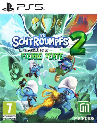Pochette Les Schtroumpfs 2 : Le prisonnier de la Pierre Verte version PlayStation 5