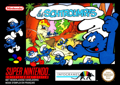 Pochette Les Schtroumpfs version Super Nintendo