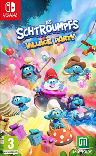 Pochette Les Schtroumpfs - Village Party version Switch
