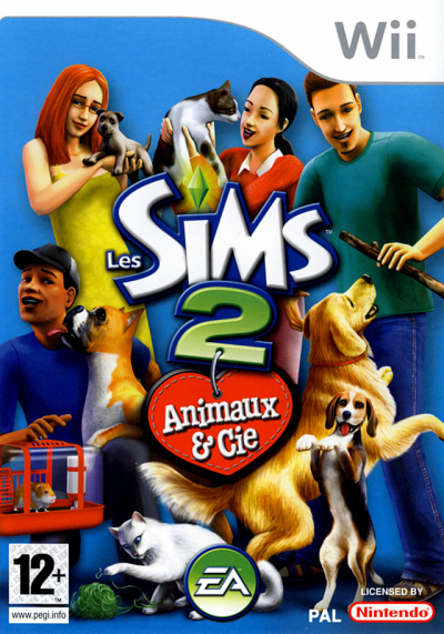 Pochette Les Sims 2 : Animaux & Cie version Wii