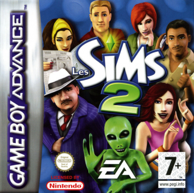 Pochette Les Sims 2 version GameBoy Advance