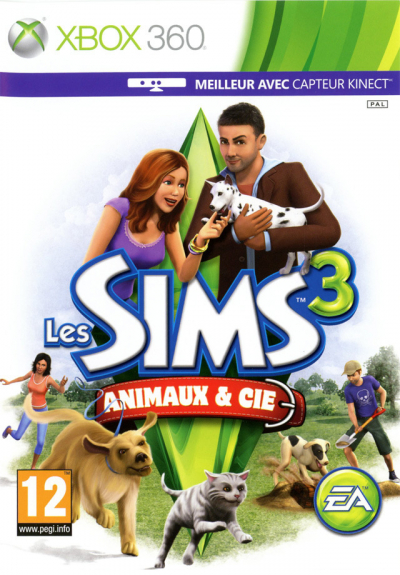 Pochette Les Sims 3 : Animaux & Cie version Xbox 360