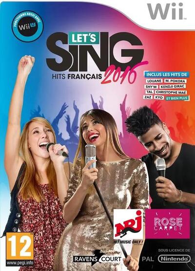 Pochette Let's Sing 2016 Hits Français version Wii
