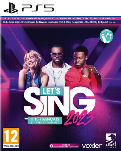 Pochette Let's Sing 2023 Hits Français et Internationaux version PlayStation 5